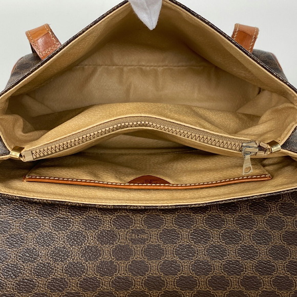 Celine Macadam Pattern All Over Canvas Handbag Brown - Picture 6 of 6